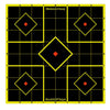 Birchwood Casey 34112 Shoot-N-C Sight-In Self-Adhesive Paper 8 5-Diamond Yellow Target Paper w/Black Target & Red Accents 15 Per Pack