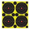 Birchwood Casey 34315 Shoot-N-C  Self-Adhesive Paper 3 Bullseye Yellow Target Paper w/Black Target & Red Accents 12 Per Pack