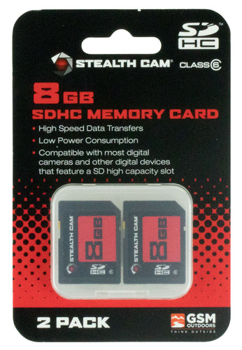 Stealth Cam STC2SD8GB SD Memory Card  8Gb 2 Per Pack