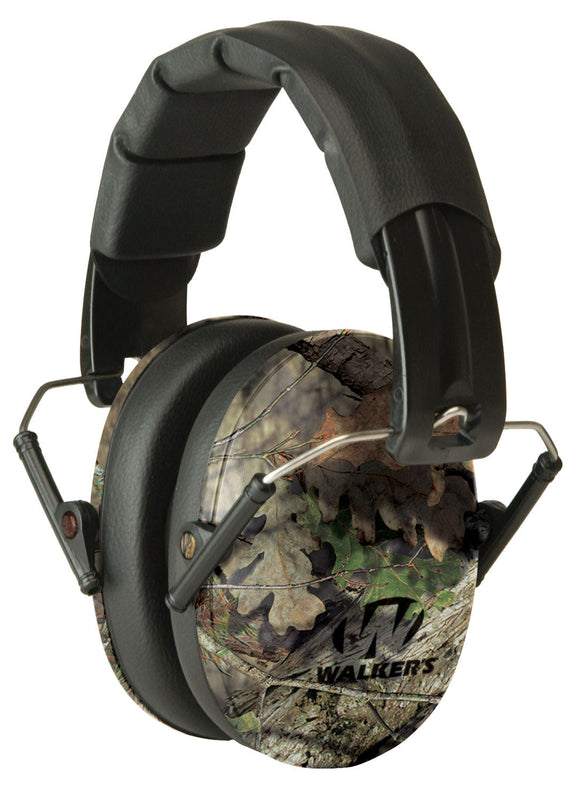 Walkers GWPFPM1CMO Pro Low Profile Polymer 22 dB Over the Head Mossy Oak Ear Cups w/Black Band