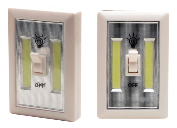 Cyclops CYCCOB2PK Light Switch  200 Lumens LED ABS Polymer White AAA 2 Pack